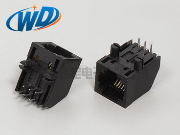 6P6C無(wú)耳 RJ12電話插座  6PIN母頭 長(zhǎng)18.10mm